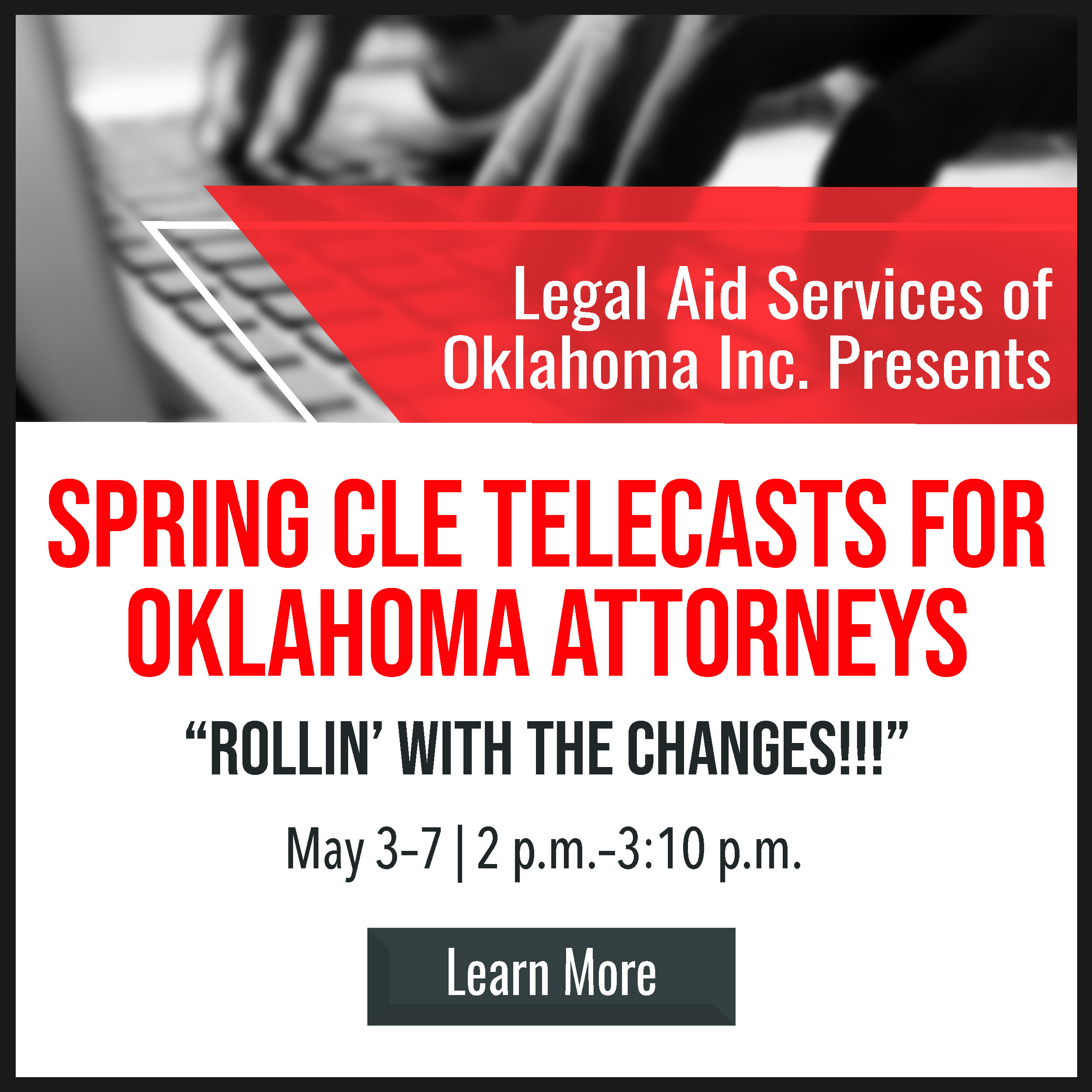 Legal Aid Spring CLE Box Ad