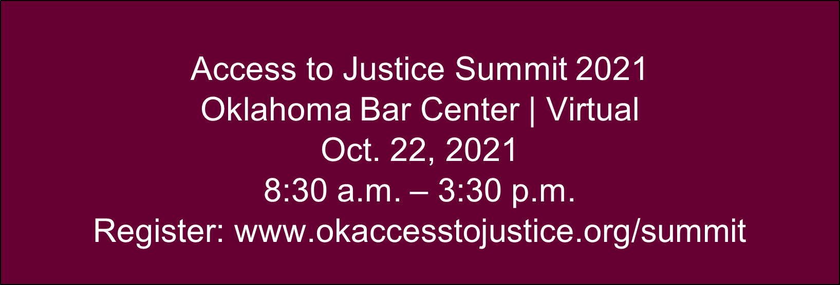 A Day for Justice Oklahoma Bar Association