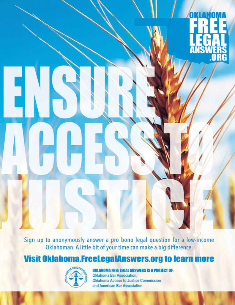 Access to justice oklahoma attorneys provide significant contribution